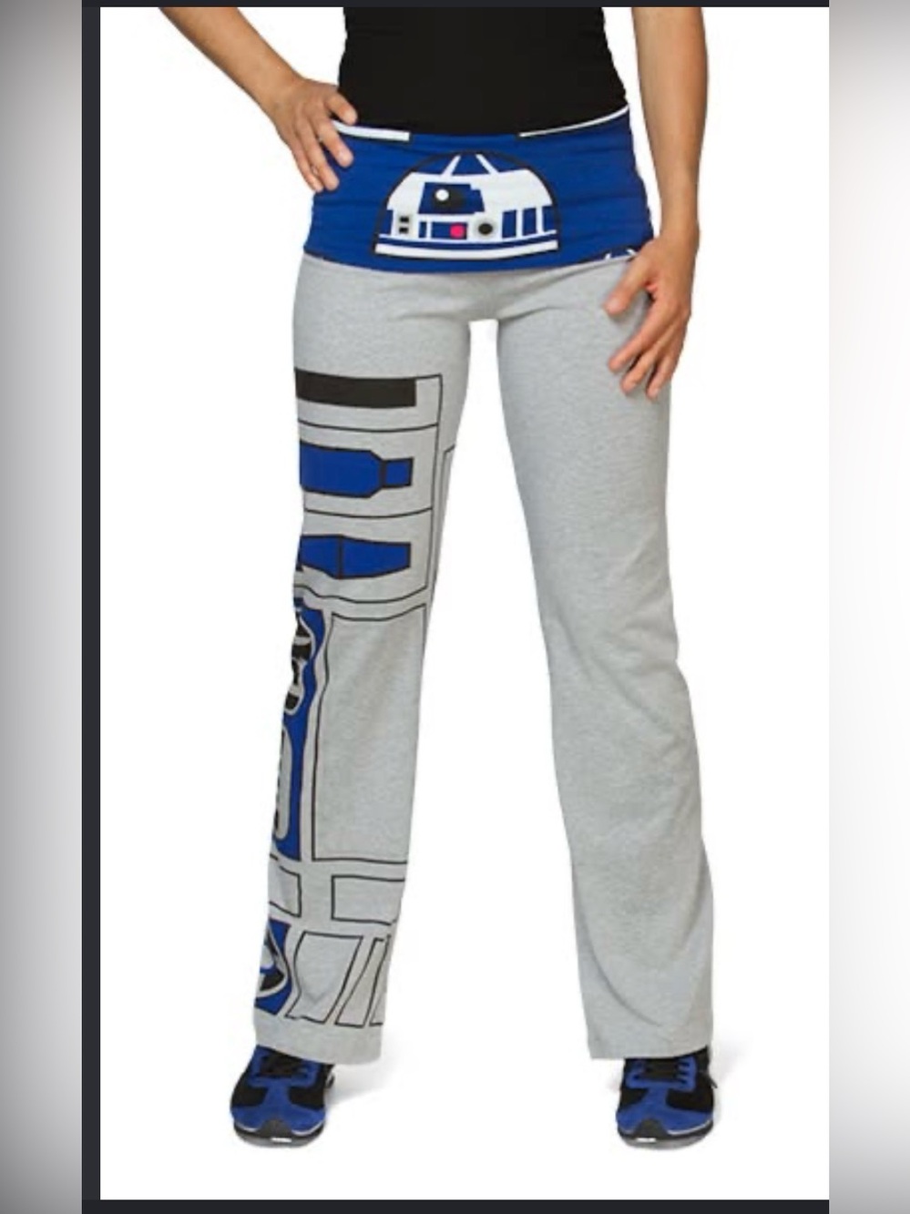 Star Wars R2-D2 Gray Wide-Leg Yoga Pants